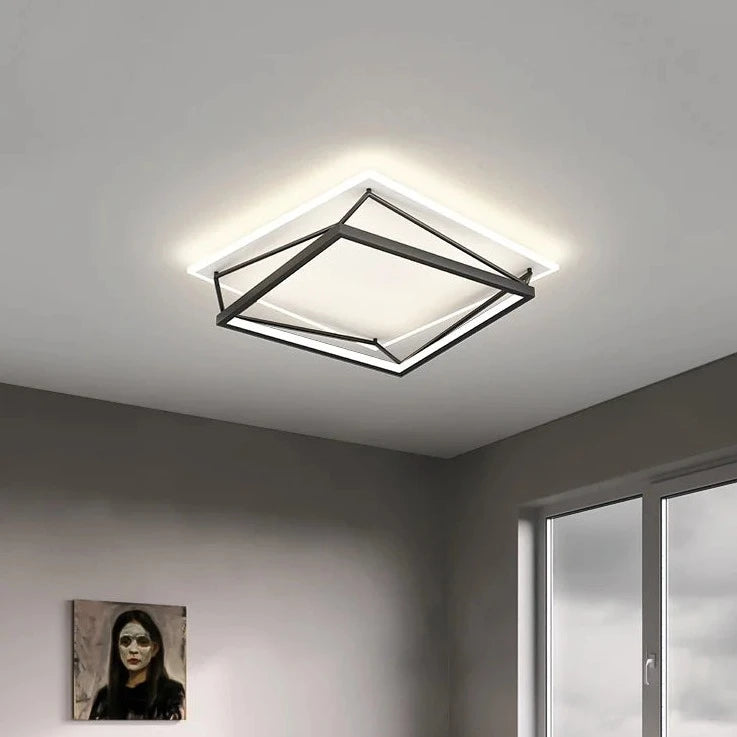 Plafonnier led minimaliste nordique design géométrique