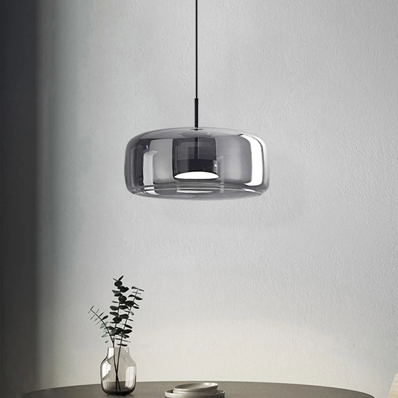lampe suspendue en verre led luxe décor nordique moderne