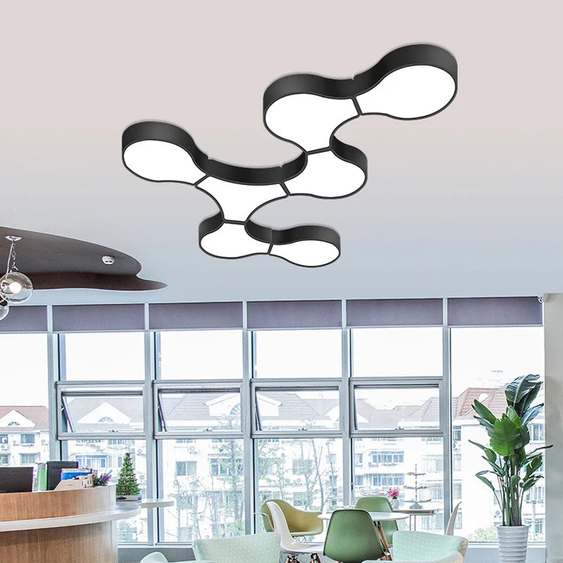 plafonnier Géométrie moderne ADN LED salon décor à la maison éclairage chambre Loft café bar bureau LED lumières