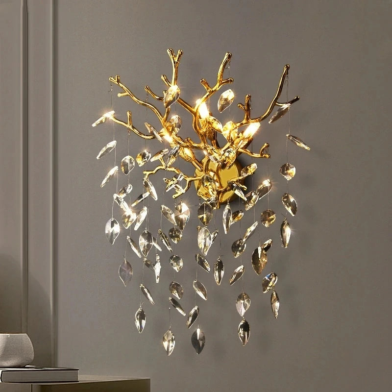 Applique murale LED en cristal