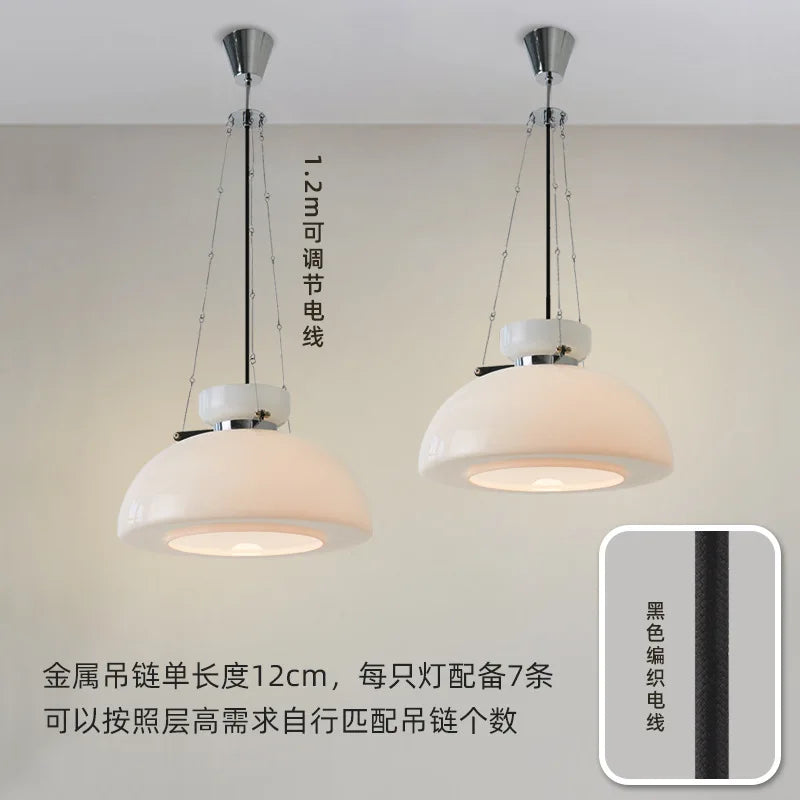 suspension LED style bauhaus médiéval pour restaurant rétro