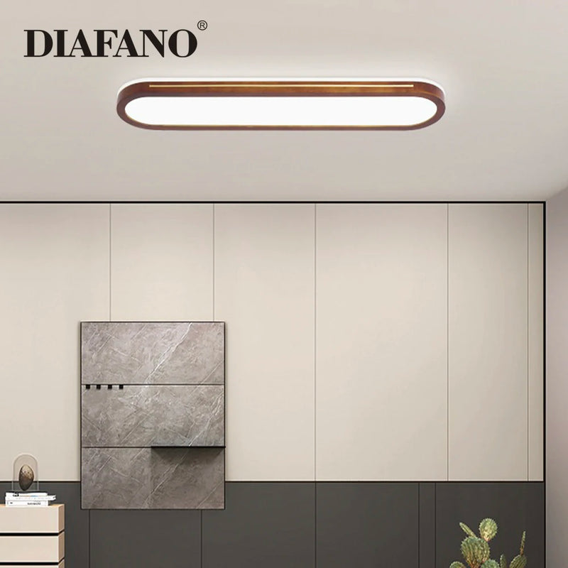 plafonnier led bois télécommande décoratif massif acrylique 2022