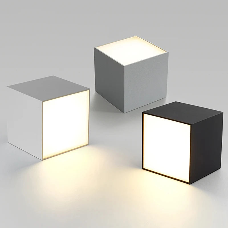 Plafonniers Led créatifs en acrylique blanc et noir