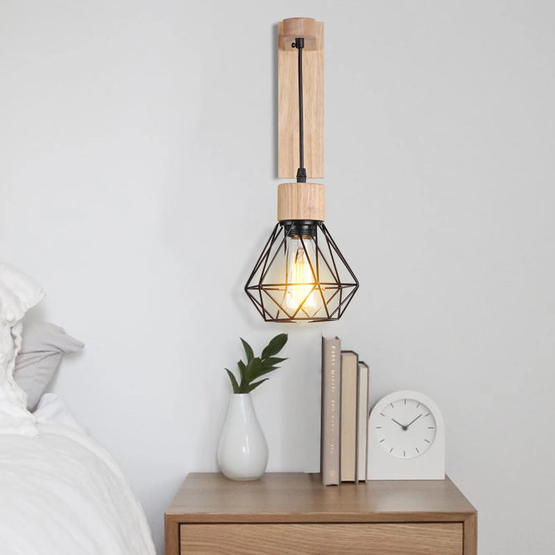 Vintage industriel suspendu applique murale rétro Loft applique abat-jour décor chevet chambre salon barre éclairage applique