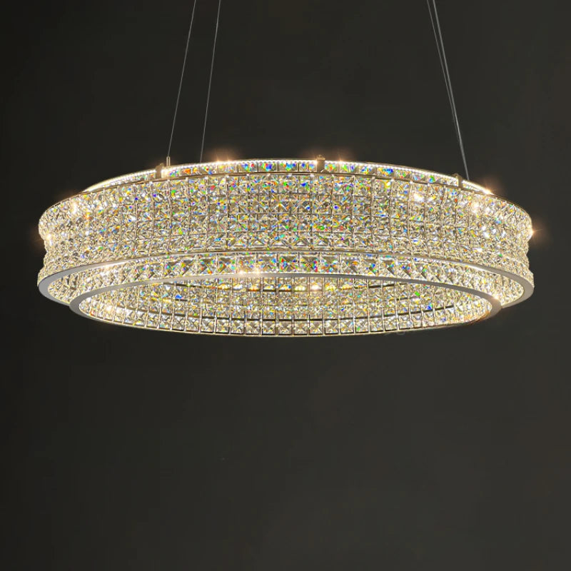 lustre de luxe en cristal pour restaurant bar et hôtel intérieur