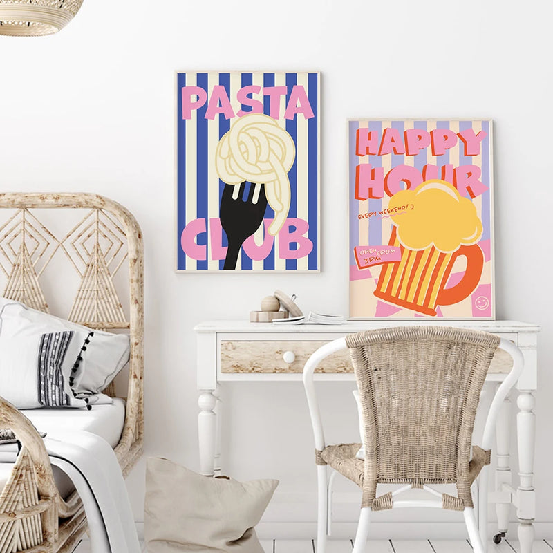 affiche citation disco mon chéri art alimentaire pour décoration de cuisine