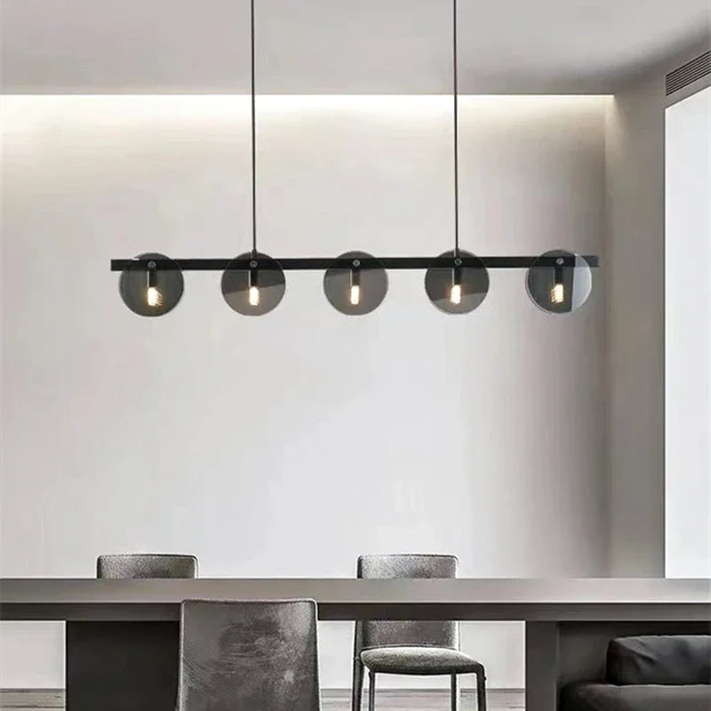 Lustre design en verre style nordique luminaire décoratif moderne