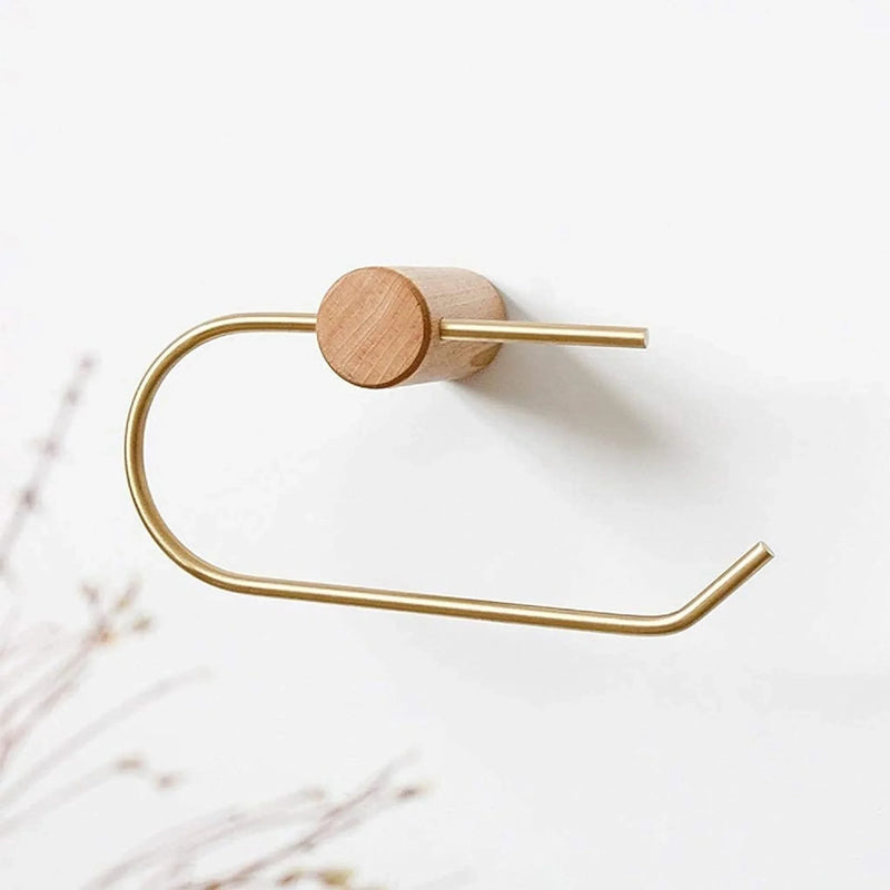 porte-papier hygiénique mural en bois avec rangement pratique