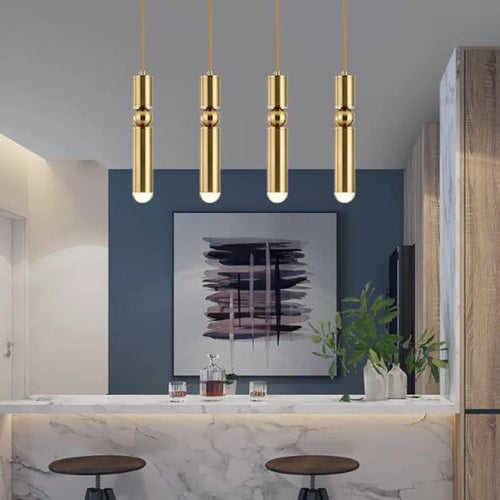 Nordique cuivre doré suspension chambre Foyer salon lampe suspendue hôtel Restaurant Bar allée fond lampes suspendues