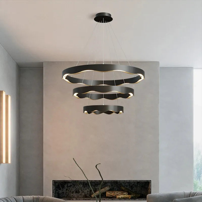 lustre nordique créatif led minimaliste moderne rond