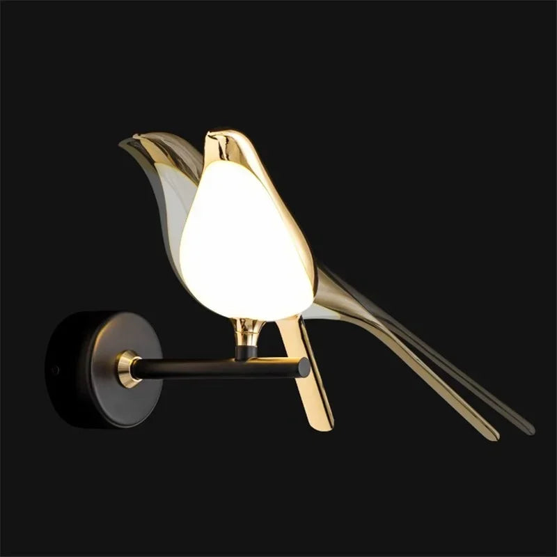 golden bird applique murale led rotative suspendue