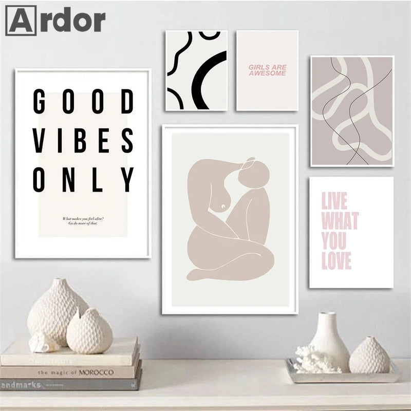 citations de motivation nordiques art mural typographie décorative