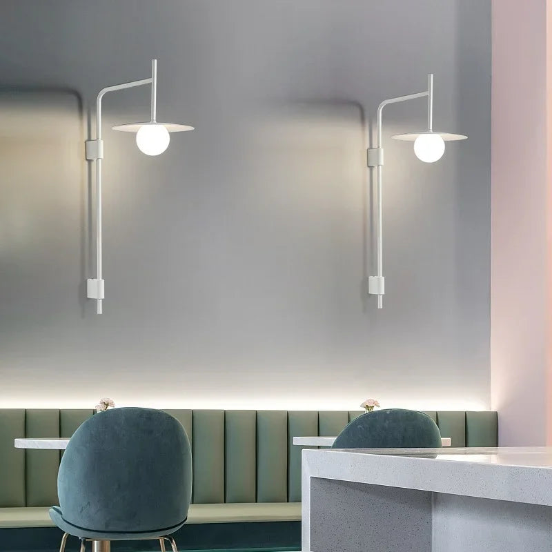 applique murale Nordique créatif bras mobile verre G9 ampoule salon chambre hôtel étude tête de lit éclairage LED lumière décorative