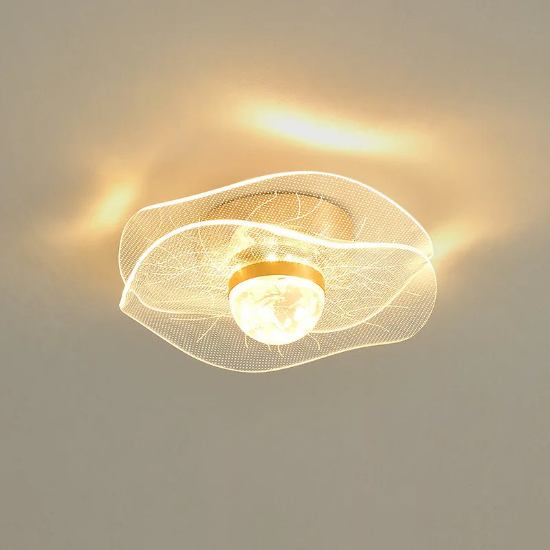 plafonnier led doré style nordique acrylique décoratif éclairage