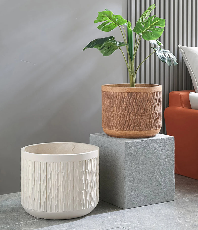 moule en silicone pour pot de fleurs en béton