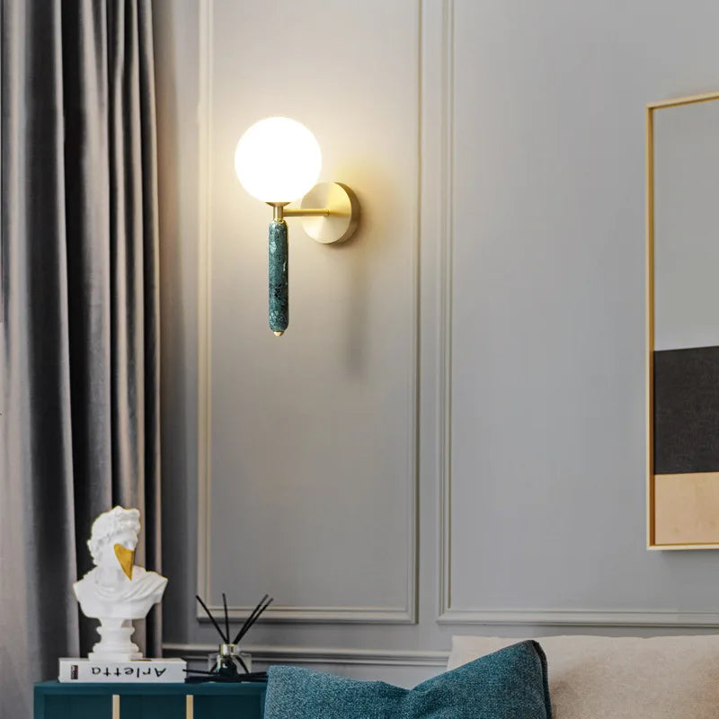 Applique murale LED en marbre pour chambre d'enfant