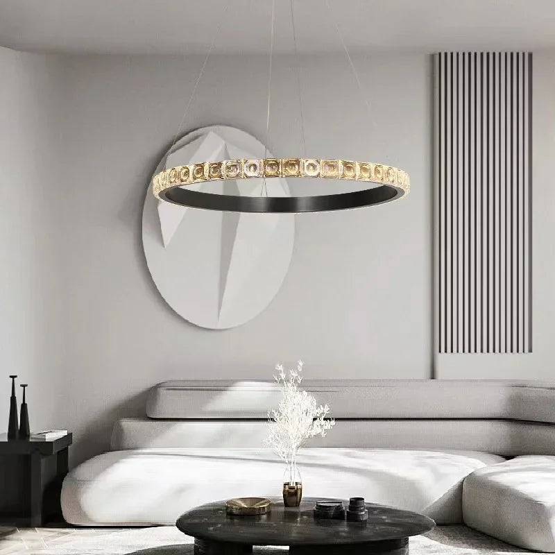 lustre de luxe en cristal pour hôtel et villa