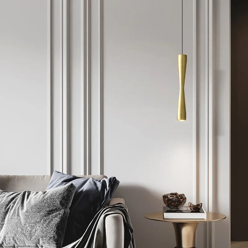 suspension LED design moderne cordon cuivre réglable 3 modifiables