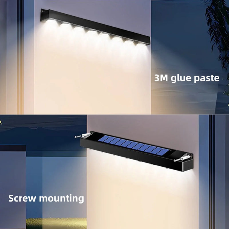 applique murale solaire à led pour jardin extérieur éclairage ambiance décoratif