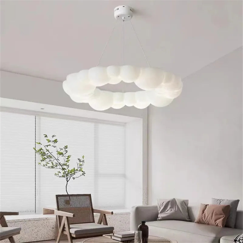 plafonnier led moderne design nordique en forme de nuage