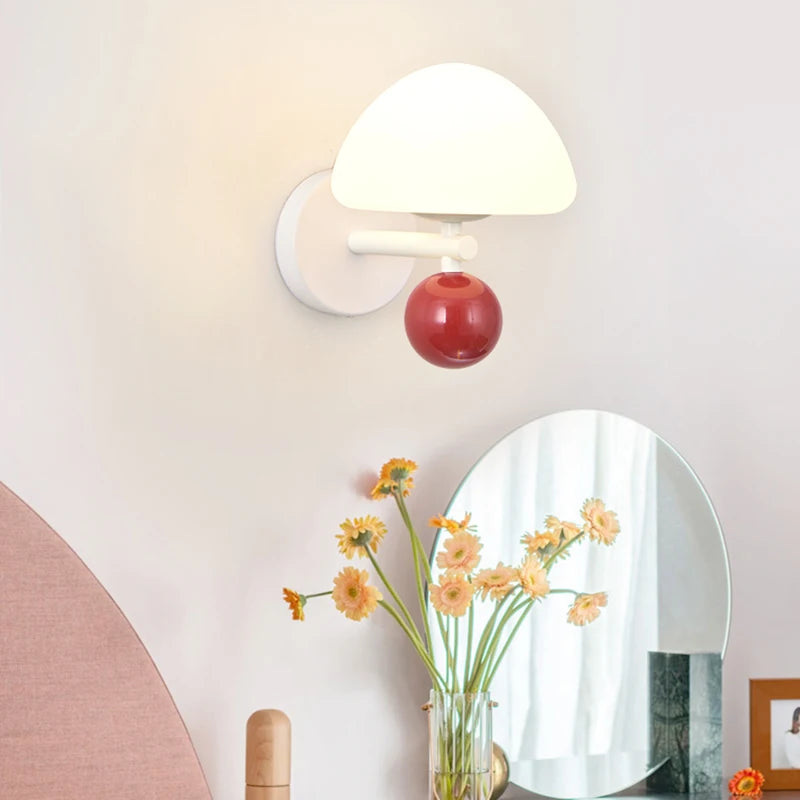 applique murale led en forme de champignon nordiques pour ambiance créative
