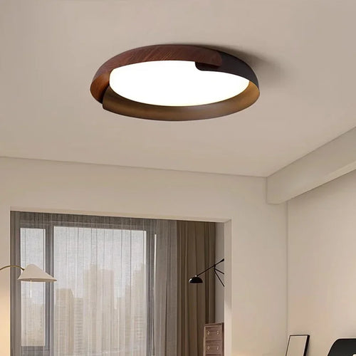 Plafonnier LED en forme de bois au design nordique moderne