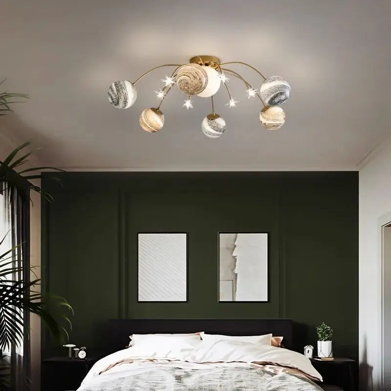 plafonnier étoile moderne décoratif pour une ambiance romantique