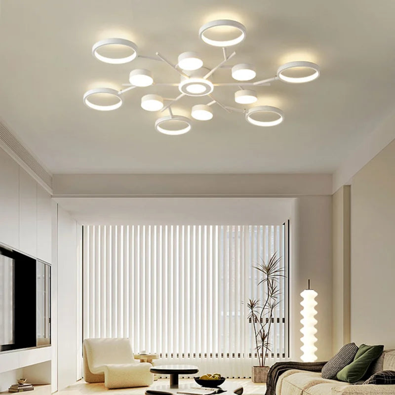Plafonnier led télécommande simple blanc décoratif 2023
