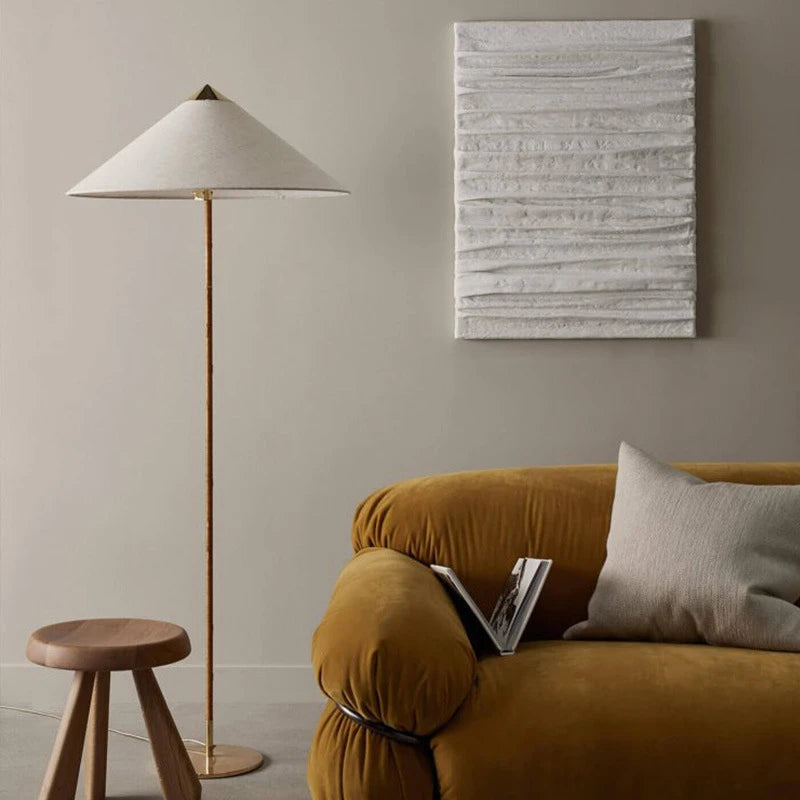 lampadaire led moderne nordique tissé à la main en bambou rotin