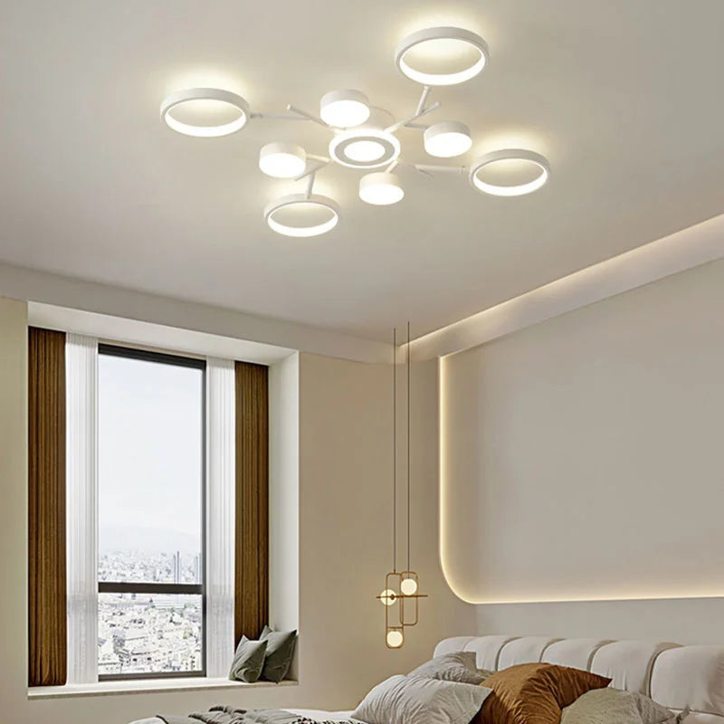 Plafonnier led télécommande simple blanc décoratif 2023