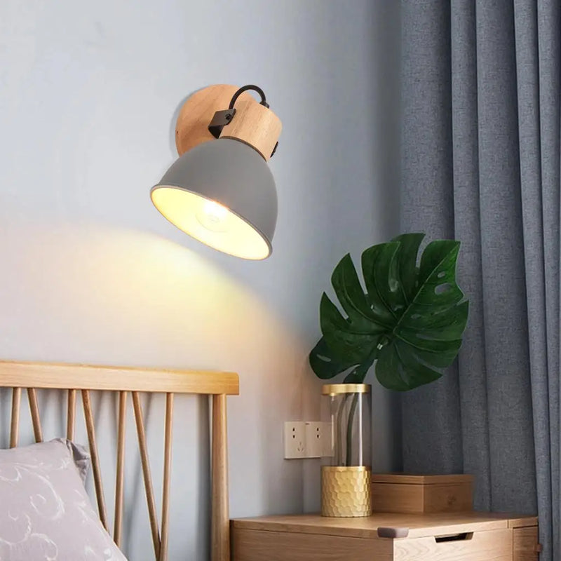 applique murale nordique en bois pour lecture