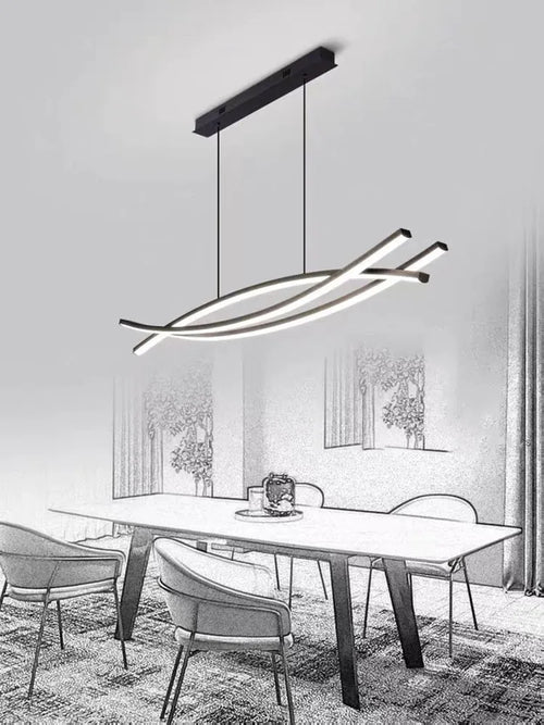 lustre minimaliste nordique de luxe pour intérieur moderne