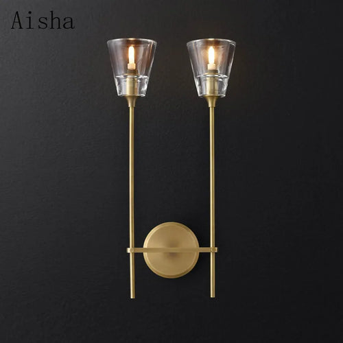 Applique murale postmoderne américaine en fer forgé