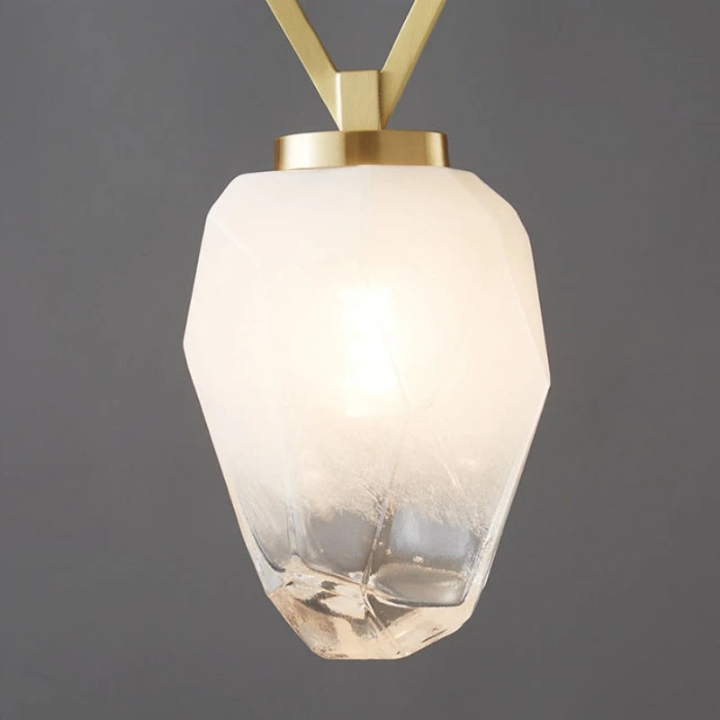 applique murale moderne en cuivre avec ampoule en verre