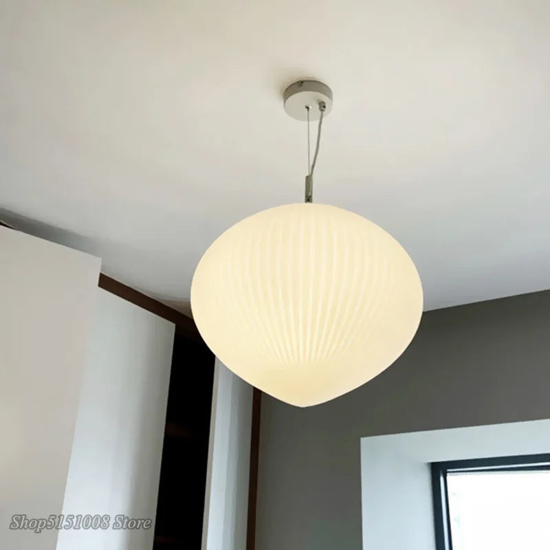 Suspension Nordique moderne minimaliste chambre étude café restaurant modèle chambre escalier lampe en verre japonais muguet