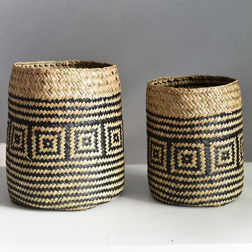 panier tissé à la main pour fleurs et plantes décoratives