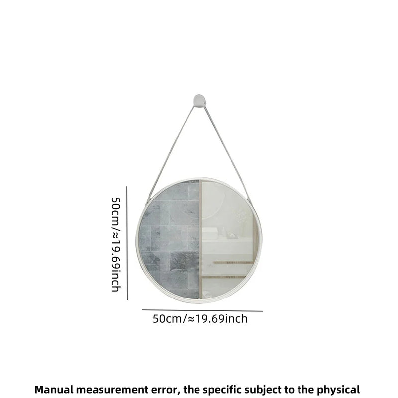 miroir rond doré mural pour salle de bain et coiffure