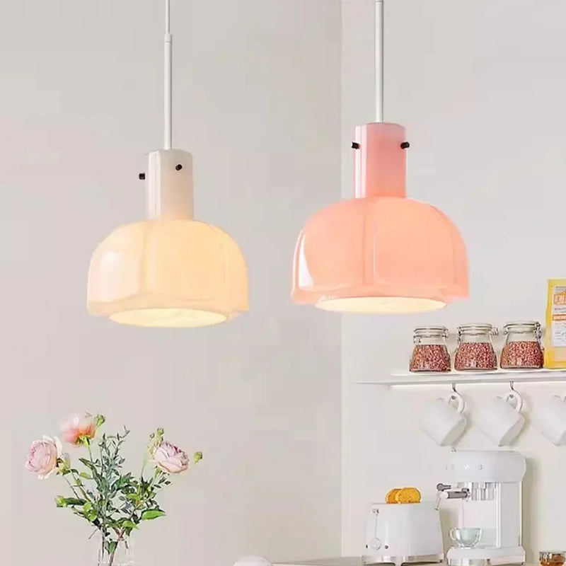 lampe led suspendue en verre au design nordique décoratif d'intérieur