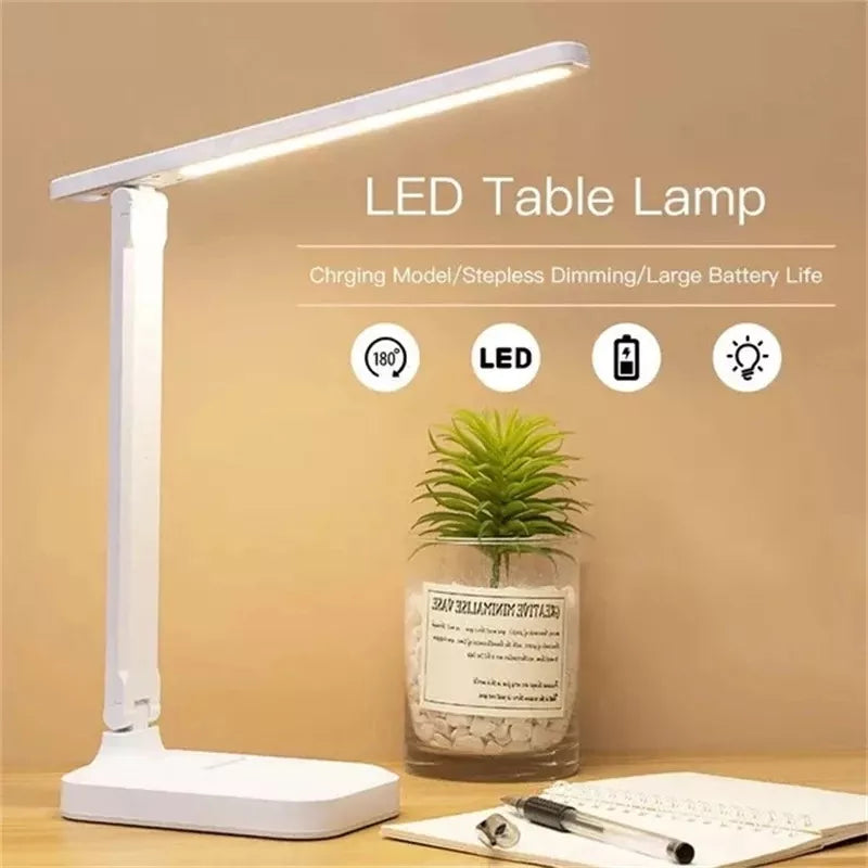 Lampe de Table pliable Led lampe de bureau 3 types réglable en continu tactile chevet lecture Protection des yeux veilleuse USB rechargeable