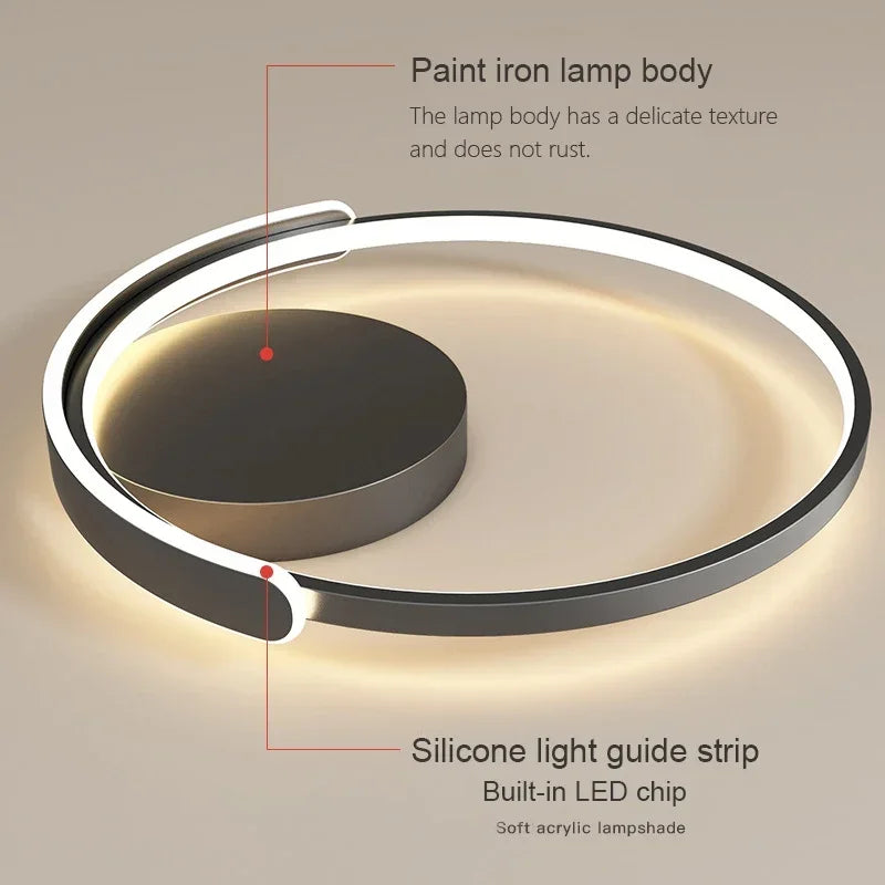 Plafonnier Led circulaire minimaliste moderne