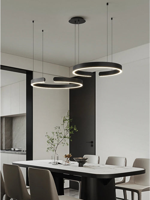 lustre moderne minimaliste en forme de c style nordique