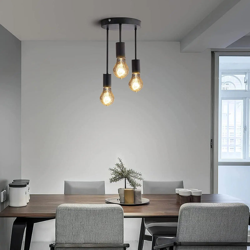plafonnier industriel lustre décoration avec lumière led