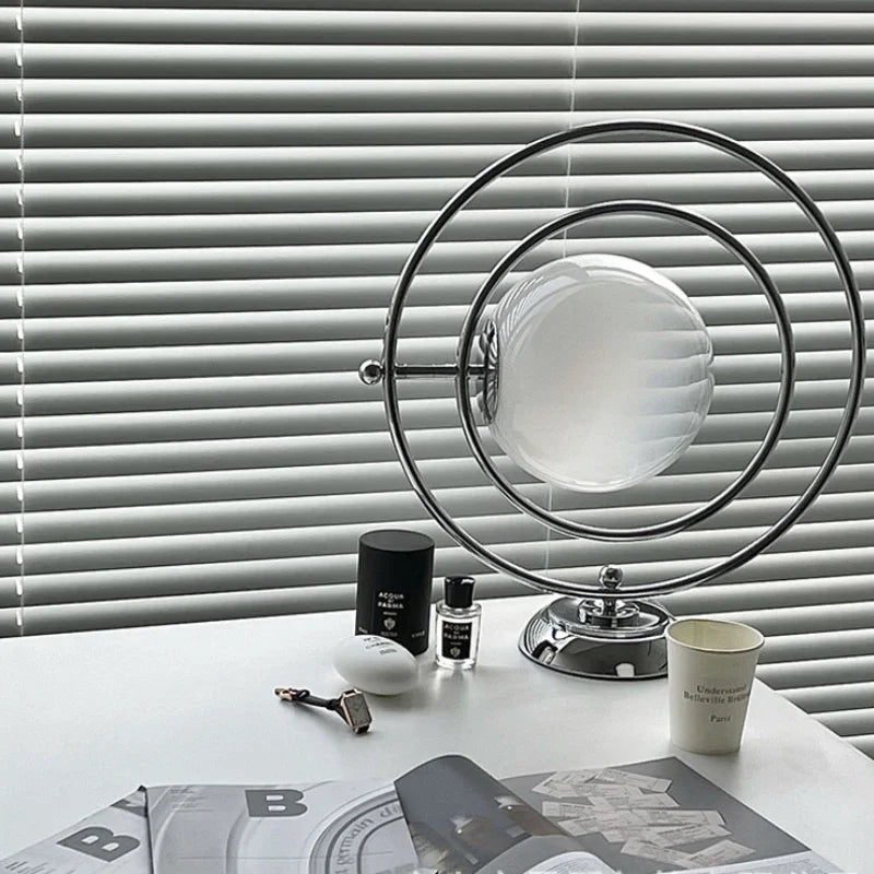 lampe de bureau design italienne en verre rotative