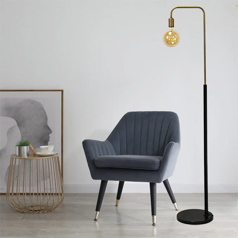 lampadaire rétro en laiton led design créatif minimaliste