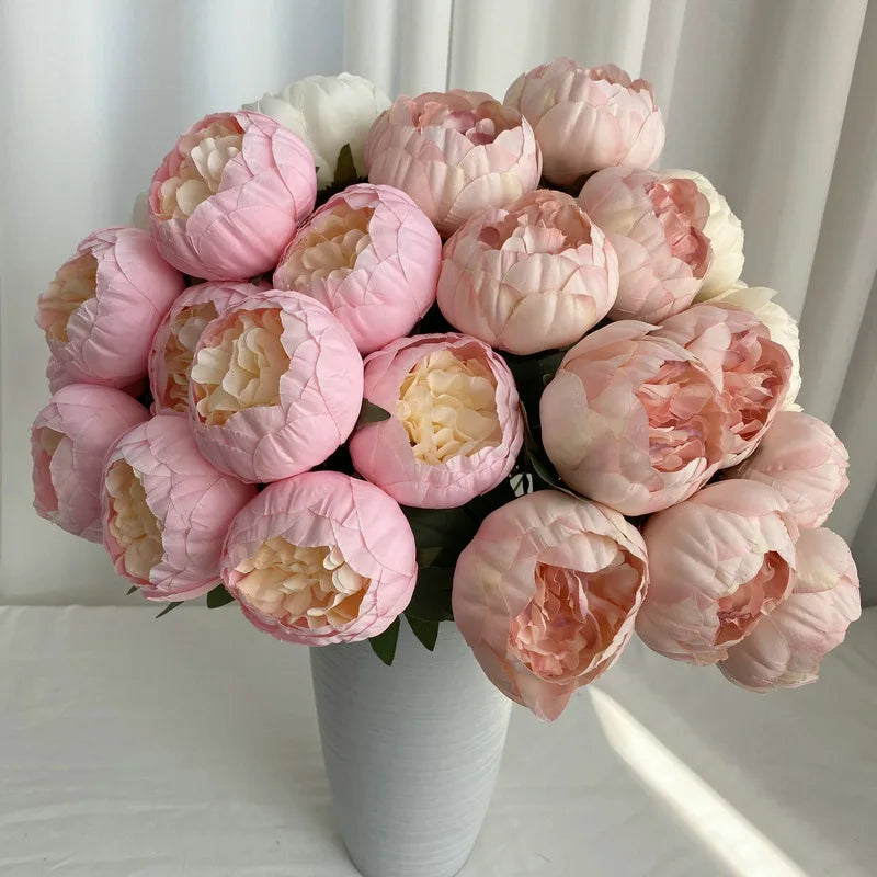 bouquet de pivoines artificielles pour mariage et décoration élégante