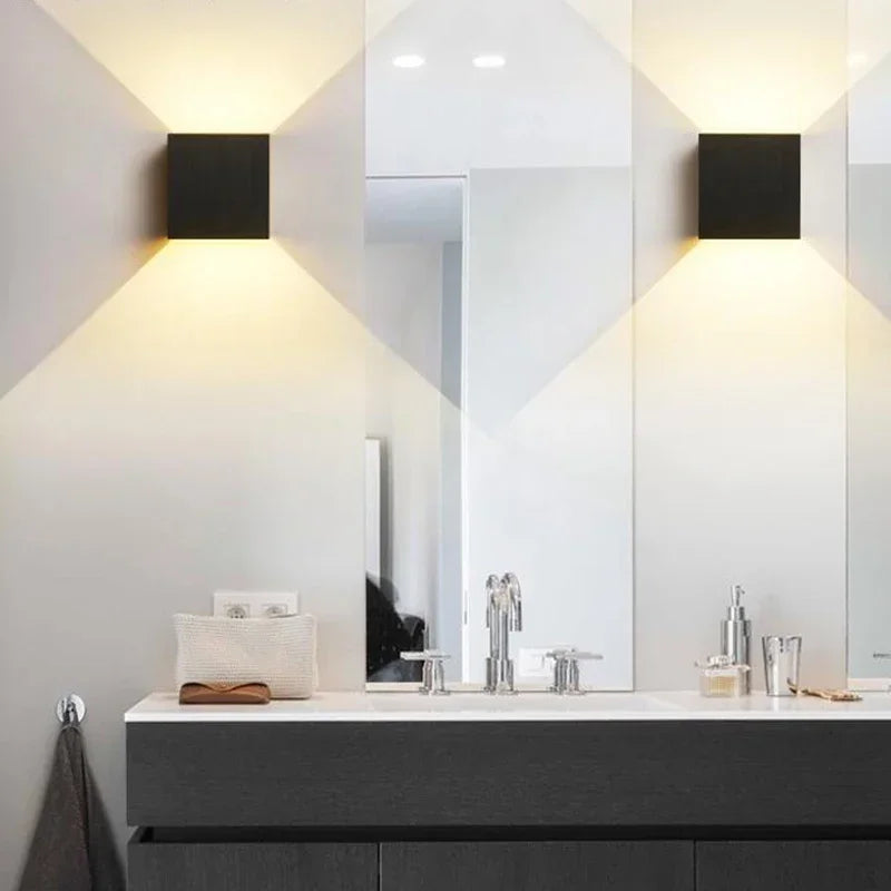 applique murale led carrées en aluminium pour décoration murale