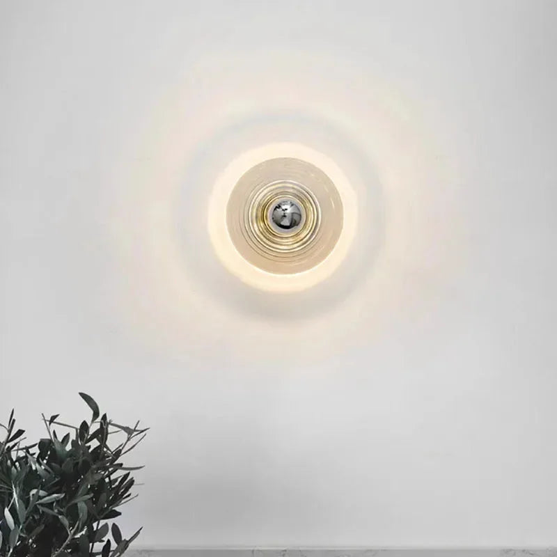 applique murale modernes à led motif d'eau design en verre simples décoratives
