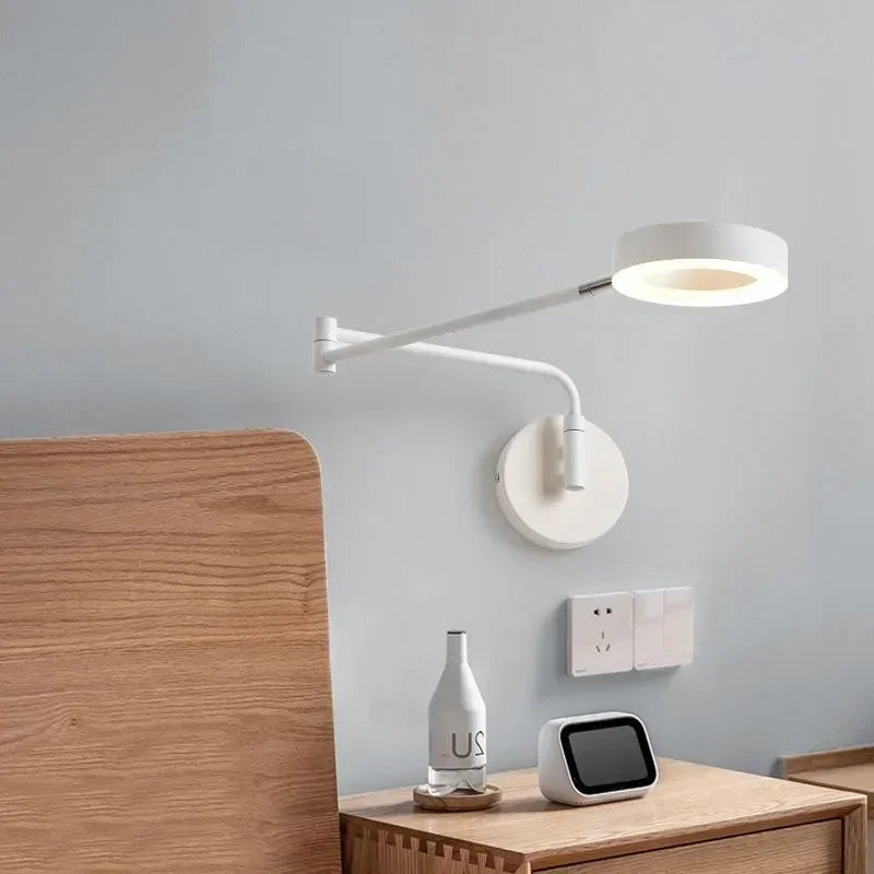 lampe oscillante télescopique bois décor intérieur lustre