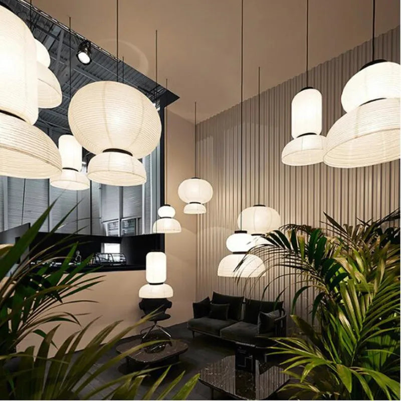 suspension en papier de riz au design danois pour décoration intérieure