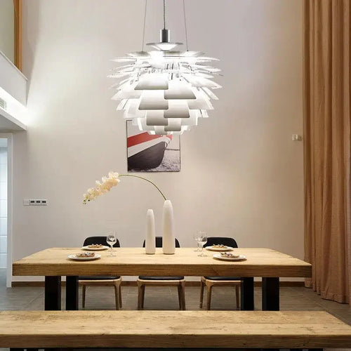 lustre suspension art led pinecone designer danois louis